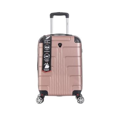 Imagem de Mala Bordo Padrão Anac Expansor Rodas 360º Zíper Antifurto (ROSE)