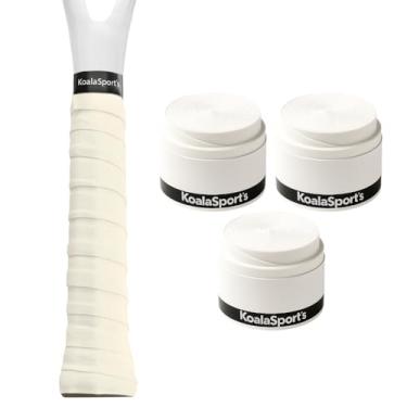 Imagem de Overgrip Esportivo Premium para Raquete de Tênis, Beach Tennis e Padel – Kit com 3 Unidades Antiderrapantes, Alta Absorção, Confortável, Durabilidade e Performance em Quadra KOALAECOM® (Branco)