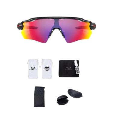 Imagem de Oakley Óculos de sol Radar EV Path OO9208 Shield | Pacote com kit de limpeza e bolsa de microfibra branca, Preto fosco/Prizm Road