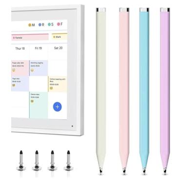 Imagem de 4 canetas Stylus para Skylight 38.1 cm, calendário personalizado, compatível com caneta Stylus de calendário digital inteligente de 15,5 polegadas, 68 cm (azul + rosa + verde + roxo)
