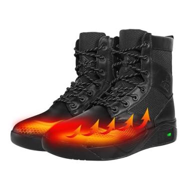 Imagem de Soulsfeng Botas aquecidas para homens e mulheres Futuraheat-X Inverno impermeável botas de neve quentes recarregáveis botas aquecedoras de pés, Preto atualizado, 12.5 Women/11 Men