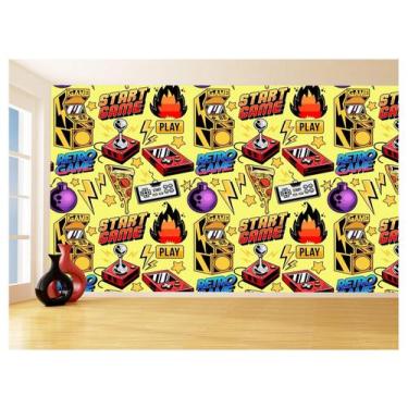 Imagem de Papel De Parede 3D Infantil Controle Game Jogo 3,5M Azs303 - Você Deco