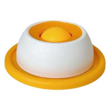 Imagem de KiBcsLic Tigela de alimentação lenta para cães de pequeno, médio e grande porte com brinquedo de enriquecimento ambiental e dispensador de ração divertido, Amarelo para Gato