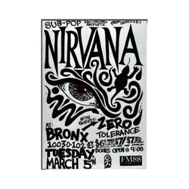 Imagem de Pôster Da Banda De Rock Nirvana Decoração Para Quarto Sala De Estar Pr