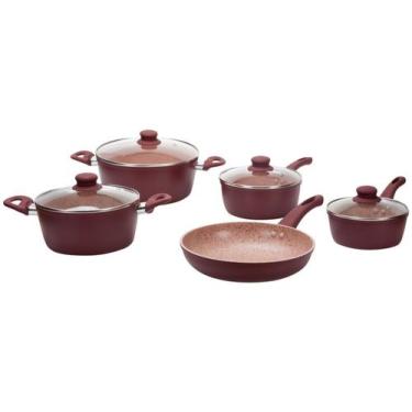 Imagem de Jogo de Panelas Casambiente Revestimento Cerâmico - de Alumínio Magent