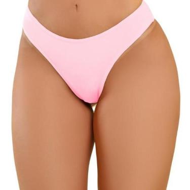 Imagem de Kit Com 9 Calcinhas Básica Fio Dental Fio Duplo Poliamida Cores  - Lue