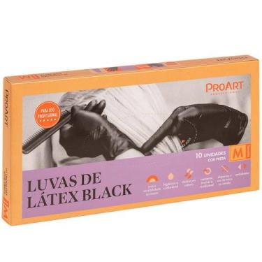 Imagem de Luvas de Látex Proart Black - 10 Unidades, M