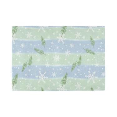 Imagem de Burbuja Jogo americano de flocos de neve, conjunto de 6 tapetes de mesa laváveis antiderrapantes, resistentes ao calor, para cozinha, mesa de jantar, ambientes internos e externos
