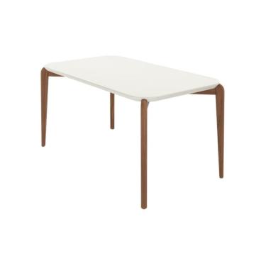 Imagem de Mesa De Cozinha Madeira 6 Lugares com Vidro Retangular