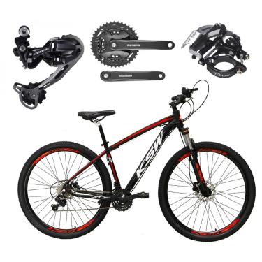 Imagem de Bicicleta Aro 29 KSW XLT 27v Shimano Deore/Altus Freio Hidráulico Garfo com Trava Alumí...