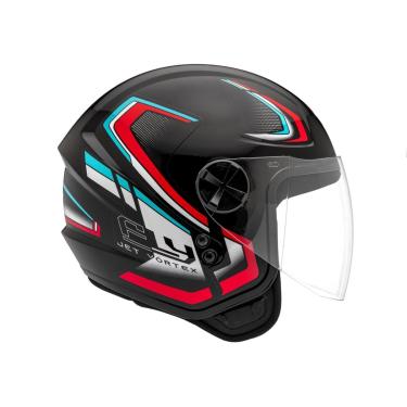 Imagem de Capacete Moto Aberto Fly Jet Vortex Masculino Feminino-Unissex