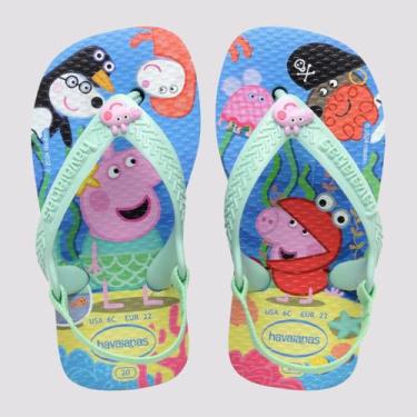 Imagem de Chinelo Havaianas Baby Peppa Pig 4145980 Bege, Azul, Lavanda, 1056, 20