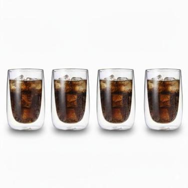 Imagem de Copo Parede Dupla de Vidro 240ml, 4pcs  Ruvolo