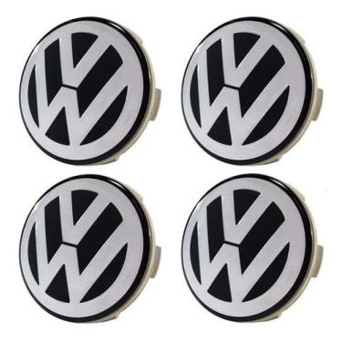 Imagem de Jogo 4 Calota Meio Roda Scorro Logo Volkswagen Jetta Tsi 55mm - GFM