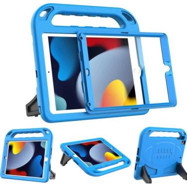Imagem de Capa BMOUO Kids para iPad 10.2 2021/2020/2019 com tela azul