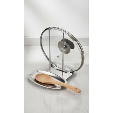 Imagem de Suporte Tampa Panela Apoiador Colher Inox - Congratulations Store