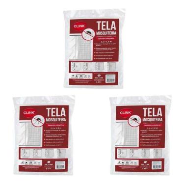 Imagem de Kit Com 3 Tela Mosquiteira Para Janela Poliester 1,5 X 1,8
