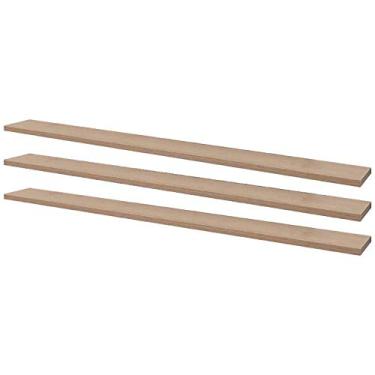 Imagem de Kit 3 Prateleiras 80 x 20cm Carvalho Suporte Invisível