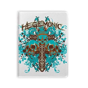 Imagem de Diário de capa macia Graffiti Street Blue Black Skull Notebook Gum Cover Diário