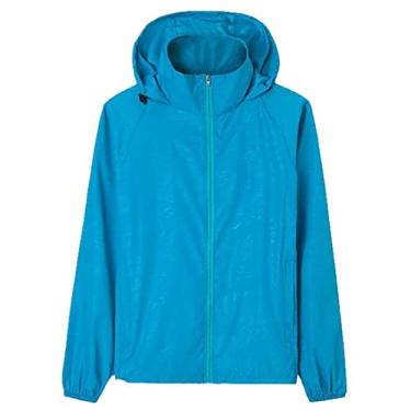 Imagem de Casacos de chuva femininos de verão com capuz, Azul-celeste, PP