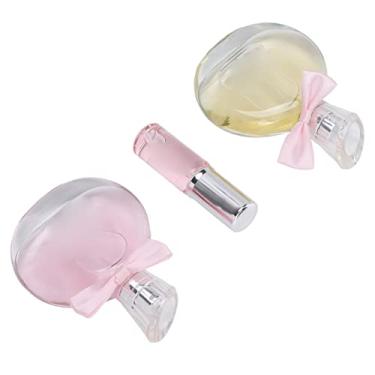 Imagem de Perfume Feminino Charmoso Bico de Alumínio Arco Rosa Garrafa Elegante Conjunto de Spray de Perfume Corporal para Homens