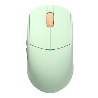 Imagem de Mouse para jogos sem fio Lamzu Atlantis Mini Pro, ultraleve de 51 g, botão mecânico, 26000 DPI, simétrico, MCU Nordic 52840, codificador TTC prateado, sensor PAW3395, compatível com 4K (verde Matcha)