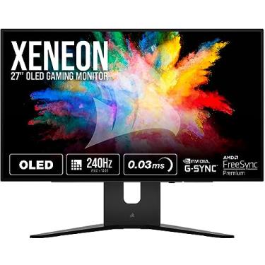 Imagem de Corsair Monitor de jogos XENEON 27QHD240 OLED de 27 polegadas - 2560 x 1440, 240Hz, 0,03ms, compatível com NVIDIA G-SYNC, AMD FreeSync™ Premium, DisplayHDR10, HDMI 2.1, DisplayPort 1.4, USB-C 3.1 -