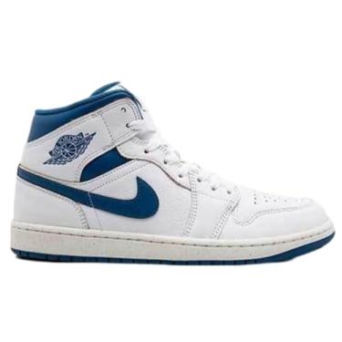 Imagem de Nike Tênis masculino Air Jordan 1 Mid SE, Vela branca azul industrial, 46