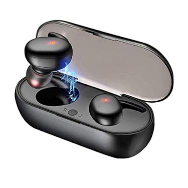 Imagem de Fone de ouvido Fone de ouvido preto e branco Fone de ouvido sem fio Y30 Fone de ouvido esportivo Fone de ouvido externo 5.0 binaural Mini fone de ouvido estéreo - preto