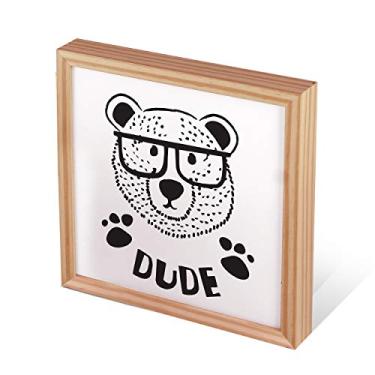 Imagem de Quadro Decorativo 19x19 Moldura Box Pinus 160810083, Design Up, Colorido