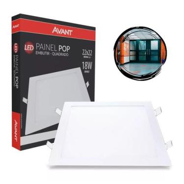 Imagem de Kit 5 Pçs Plafon Led Luminaria Embutir Painel Teto 18w Avant - Tesla S