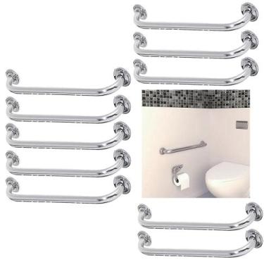 Imagem de Alça Apoio 60cm Acessivel Kit 10 Uni Gestante Idoso Criança Anti Queda