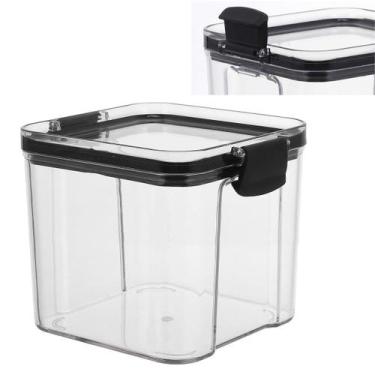 Imagem de Pote Hermetico Conserva Veda Trava 700ml Acrilico Transparente Mantime