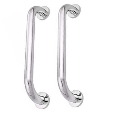 Imagem de Alça Apoio Kit 2 Uni 30cm Inox Banheiro Deficiente Idoso Cadeirante Ac