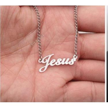 Imagem de Colares Colar Gargantilha Feminino/ Masculino Pingente Cruz Fé Vida Pé