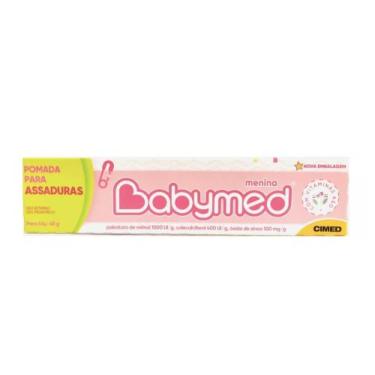 Imagem de Pomada Para Assaduras Babymed Rosa Menina Caixa 45g, Rosa