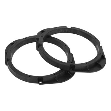 Imagem de Partuto Anel espaçador de alto-falante de 12,7 x 17,8 cm a 16,5 cm, adaptador de alto-falante para carro, subwoofer, suporte espaçador, anel para Mazda ABS preto à prova d'água