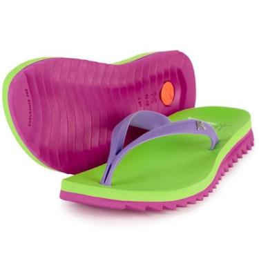 Imagem de Chinelo Kenner Ibiza Anitta Feminino - Verde e Rosa, 36