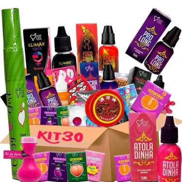 Imagem de Kit 30 Produtos Funcional Uso Pessoal Ou Revenda Sex Shop - Top Gel
