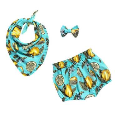 Imagem de Kit Calcinha Infantil Com Babador Estampado - PEQUENO ANJO, P, 021, 18