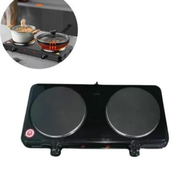 Imagem de Fogão Fogareiro De Indução Elétrico Cooktop Portátil 2 Bocas Preto - B