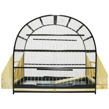 Imagem de Gaiola Passarinho Em Madeira - Sabiá - Pássaro Preto - - Rossa, Preto