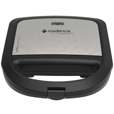 Imagem de Sanduicheira Toast e Grill Prime Cadence SAN615 Preto e Inox, 110 Volts
