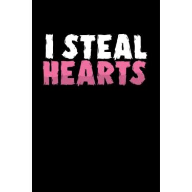 Imagem de I steal hearts on valentine: Dot Grid Jounal ToDo Exercise Book or Diary 6" x 9" (15.24 x 22.86 cm) 120 pages