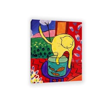 Imagem de SDYJ6GSW Henri Matisse Floral Still Life Artista Jardim Colorido Arte Moderna Pôster Pinturas em Tela Imagens de Arte de Parede Decoração de Casa 50 x 40 cm (20 x 16 pol.) Moldura interna