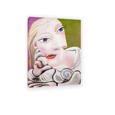 Imagem de SDYJ6GSW Desenho abstrato Picasso Pintura em tela pôsteres e impressões Nordic Wall Art Pictures Home Living Room Murals Decor 100x70cm (39x28in) Moldura interna