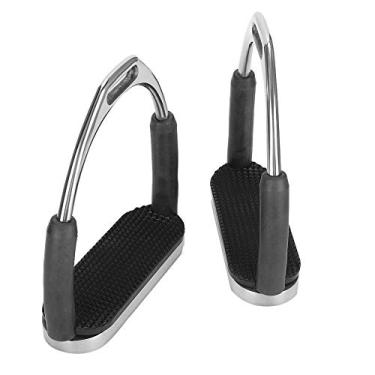 Imagem de Estribos ingleses, estribo de sela de cavalo almofadado estribo de cavalo estribos de equitação almofada de sela inglesa para pisar em equitação