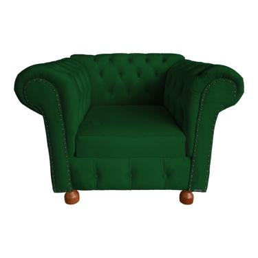 Imagem de Poltrona Chesterfield Capitone Luis xv Suede Verde Bandeira / Decoracao, Sala estar, tv, recepção, barbearia