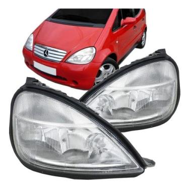 Imagem de Par farol classe a 1998 a 2000 cromado lente raiada magnetti - SP ACES