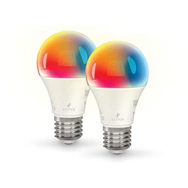 Imagem de Stitch — Lâmpada inteligente Wi-Fi RGB, 9W LED RGB cor e quente, branco frio, A19 E26 compatível com Alexa e Google Home para controle sem toque (pacote com 2)